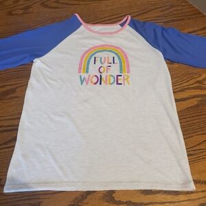 Cat & Jack 'Full of Wonder' Raglan Shirt - Blue and White